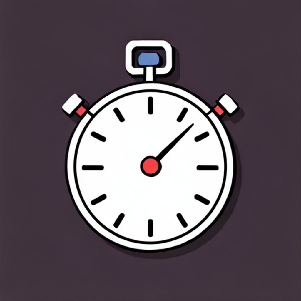 a stopwatch with a checkmark