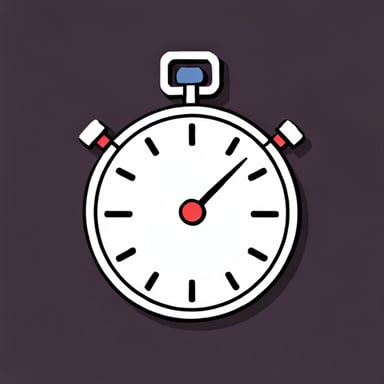 a stopwatch with a checkmark