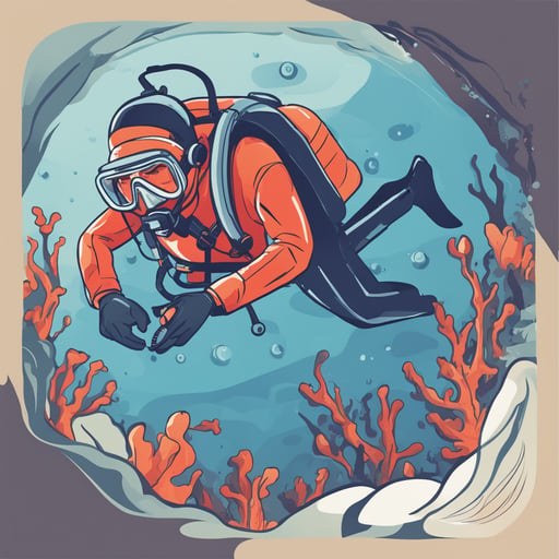 a man scuba diving