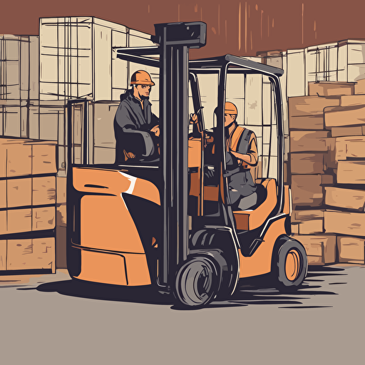 a person operating a forklift