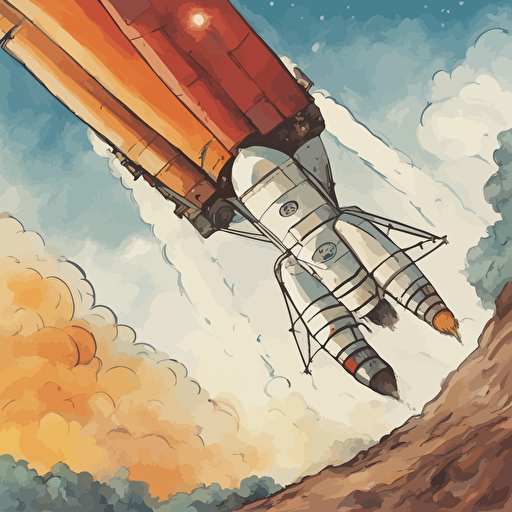 a rocket taking off