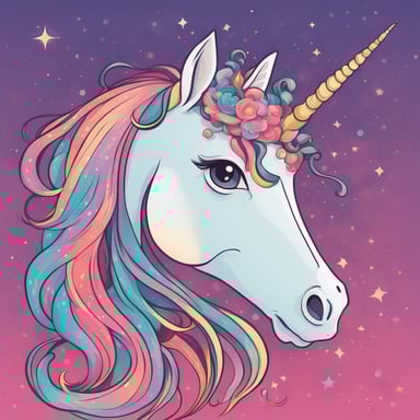 a portrait of a unicorn