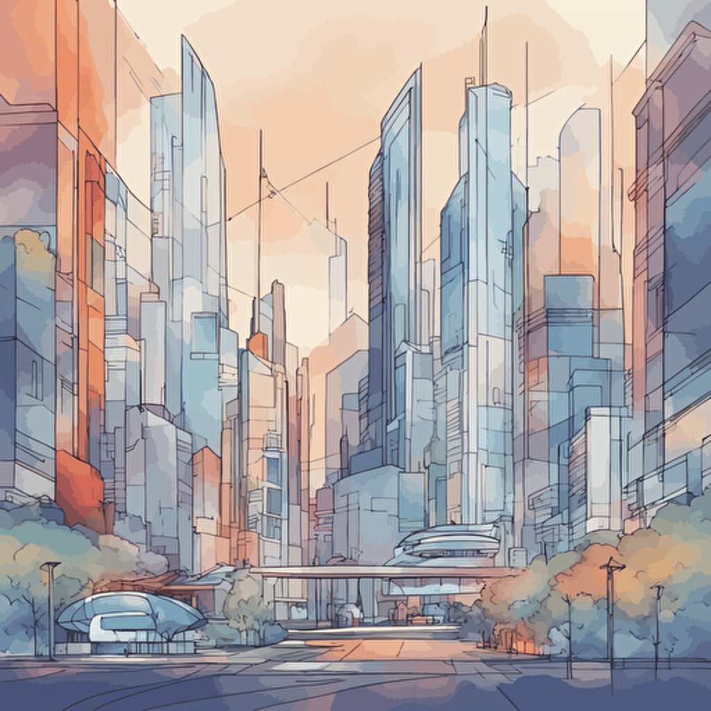 a futuristic cityscape