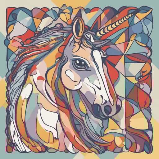 a portrait of a unicorn