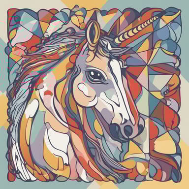 a portrait of a unicorn