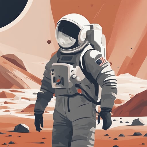 an astronaut on mars