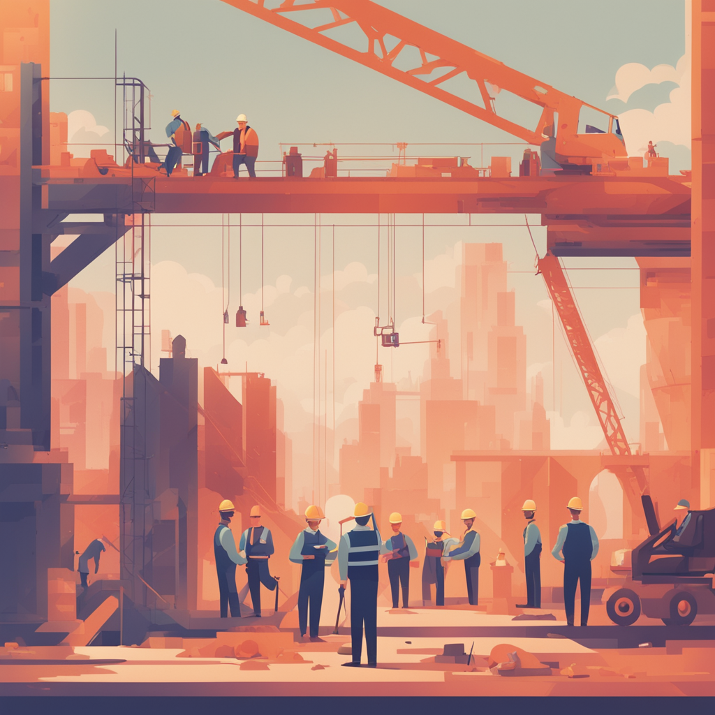 workers on a construction site