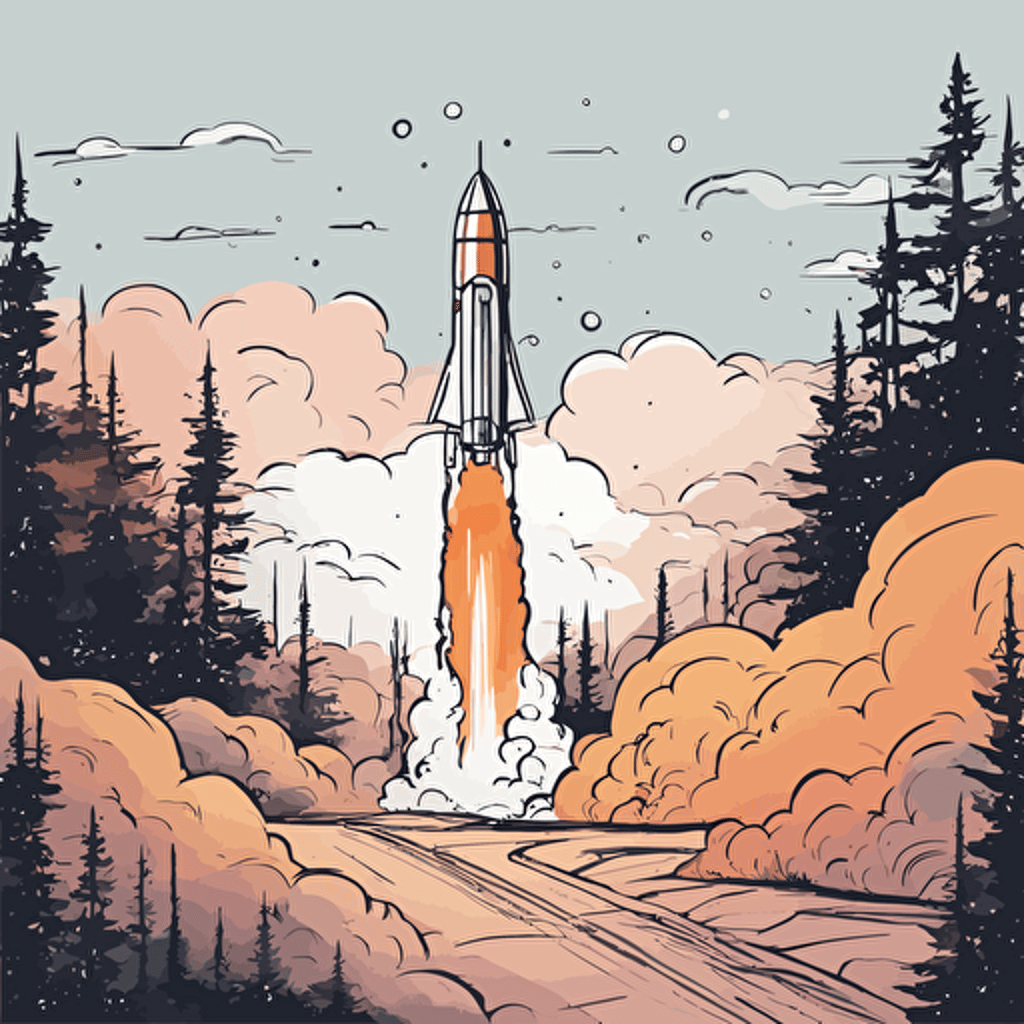 a rocket taking off