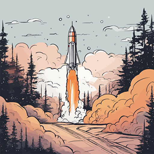 a rocket taking off