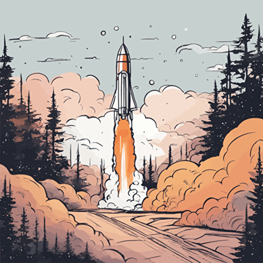 a rocket taking off
