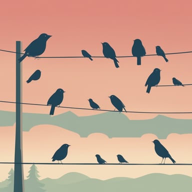 birds on a wire