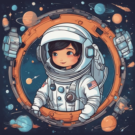 an astronaut on a space station