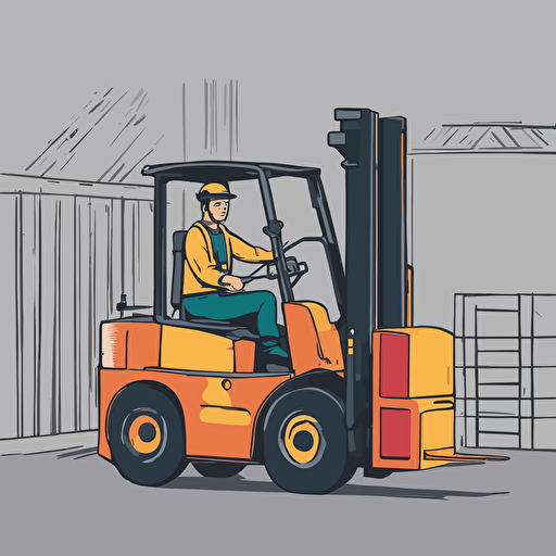 a person operating a forklift