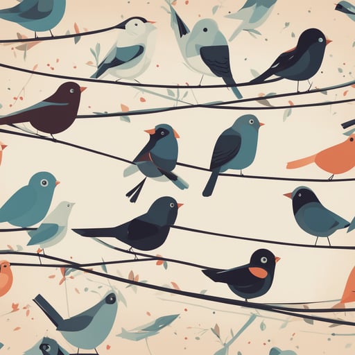 birds on a wire