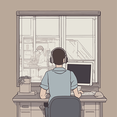 a customer support person appearing from a computer screen