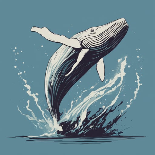 a whale jumping out of the water