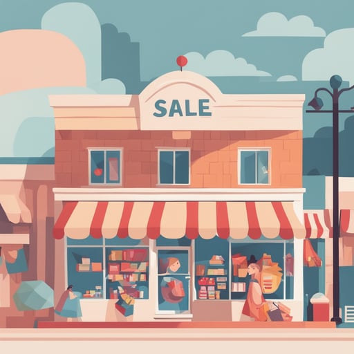 a store having a sale