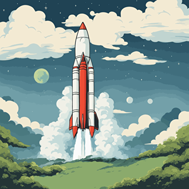 a rocket taking off