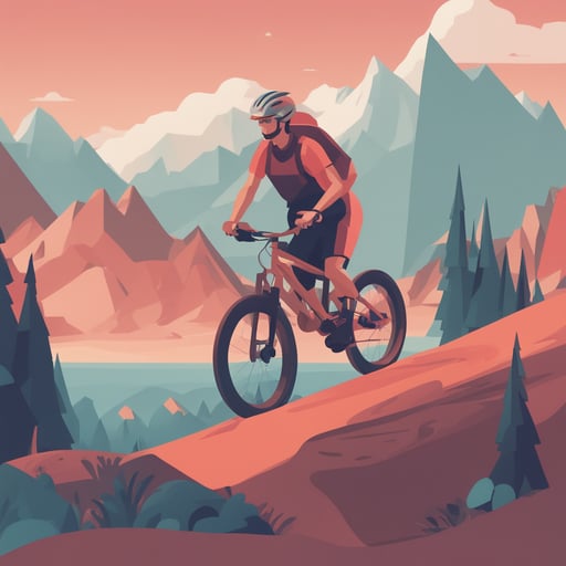 a person riding a mountain bike