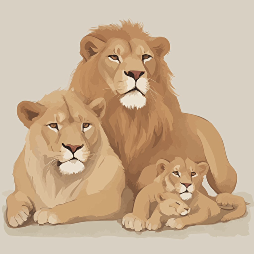 a family of lions