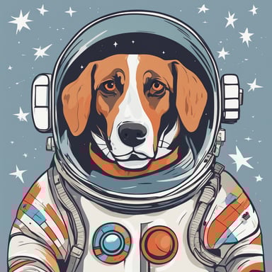 a dog astronaut