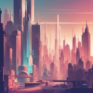 a futuristic cityscape