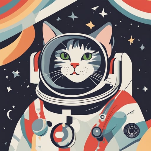 a cat astronaut