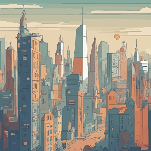 a futuristic cityscape