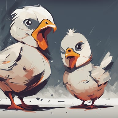 chicks playing