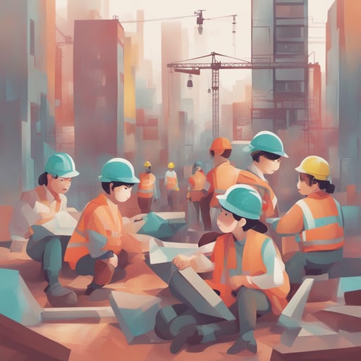 workers on a construction site