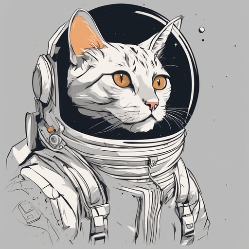 a cat astronaut
