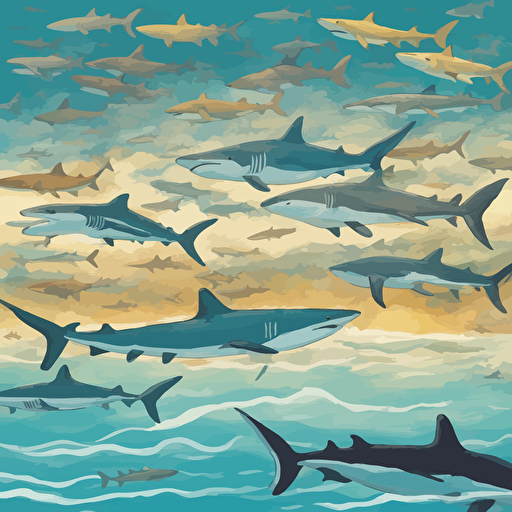 a sea full of sharks