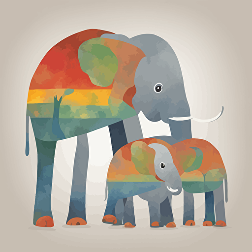 a family of elephants