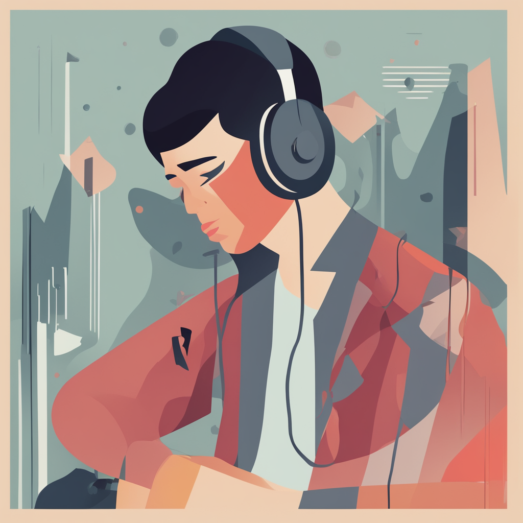 a person listening to music