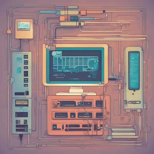 a diagram of a computer connected to a server