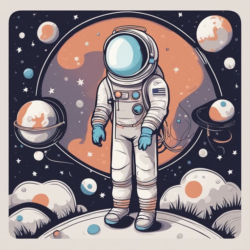 an astronaut on the moon