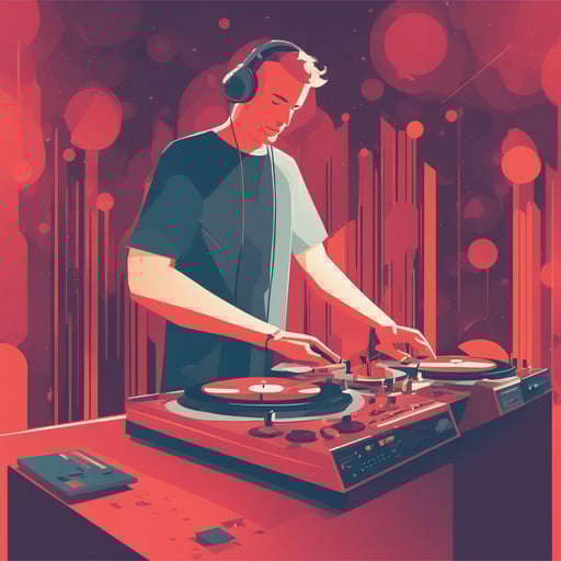 a man dj playing music