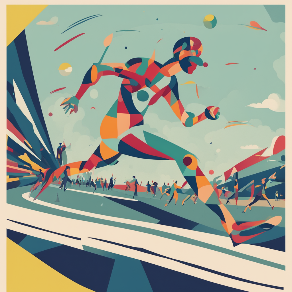 a person passing the finish line