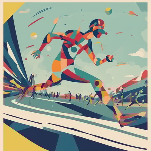 a person passing the finish line