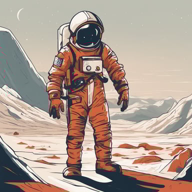 an astronaut on mars