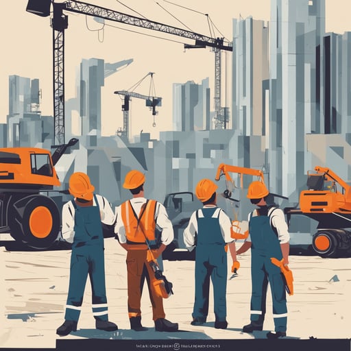 workers on a construction site