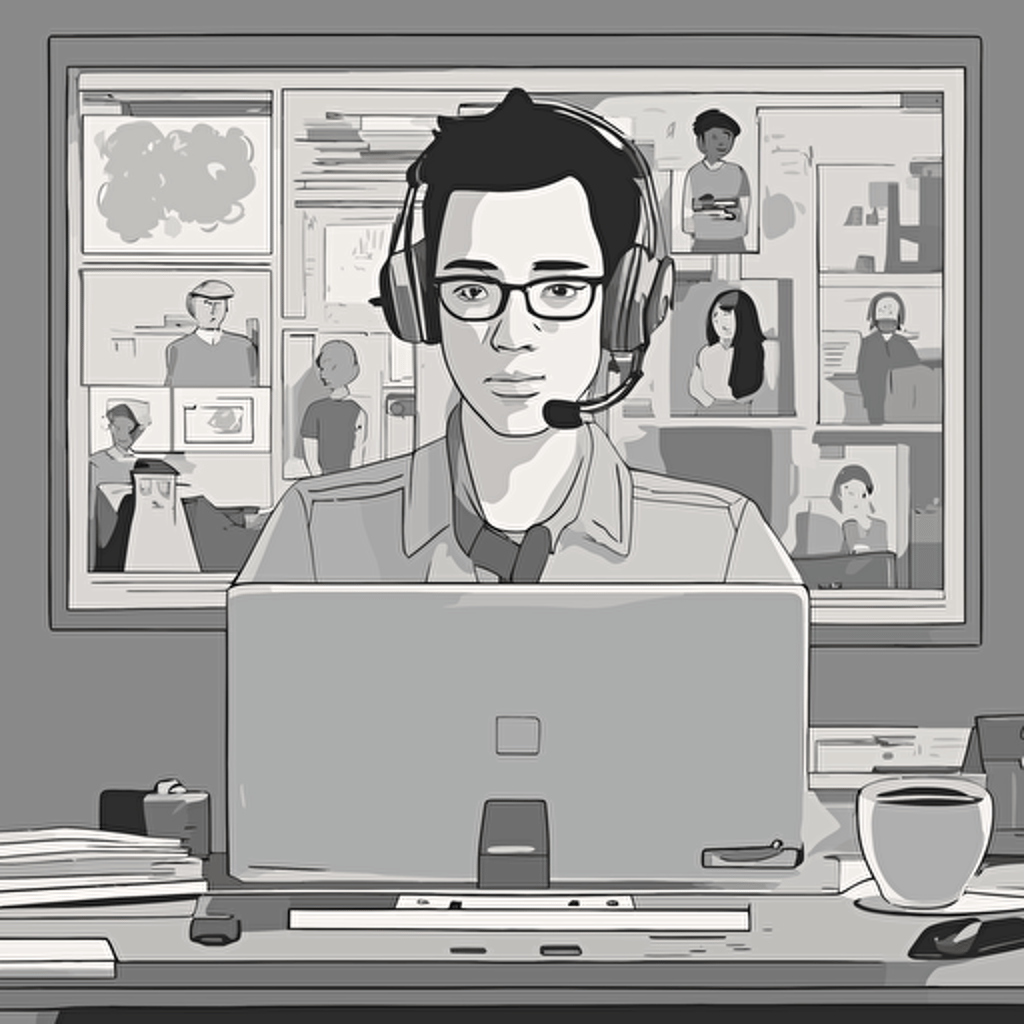 a person having a video conference