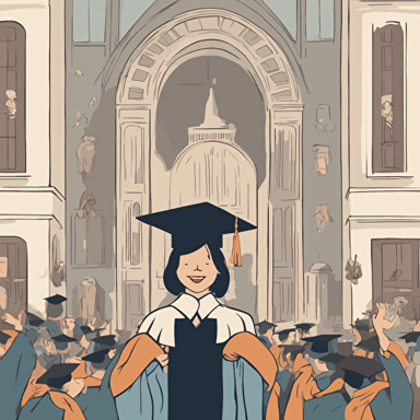 a woman graduating from college