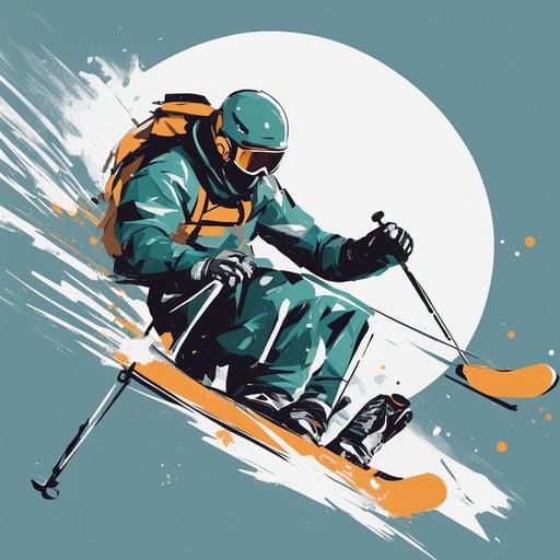 a man skiing 