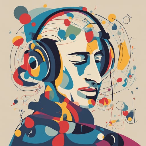a person listening to music
