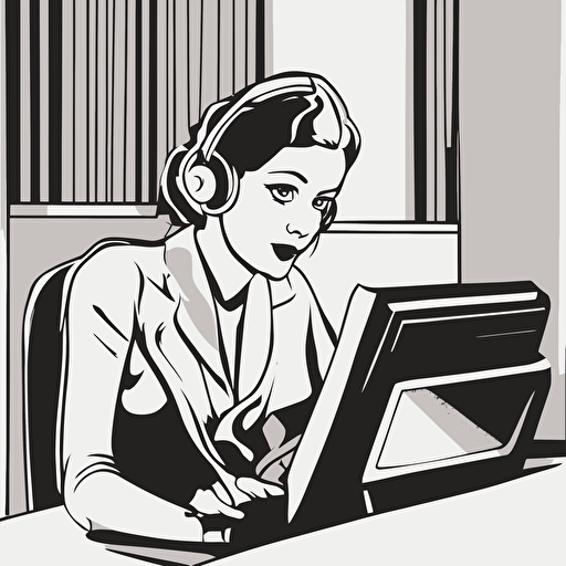 a customer support person appearing from a computer screen