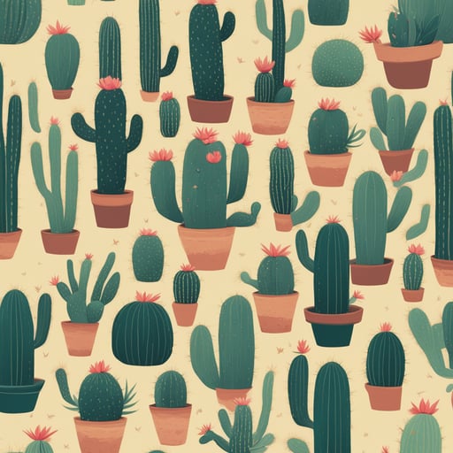 a collection of cacti in the desert