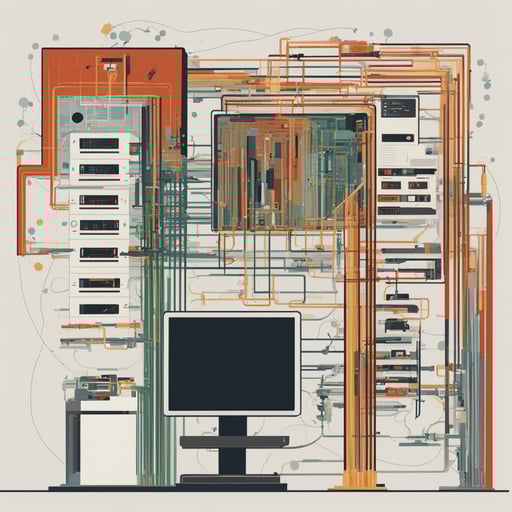 a diagram of a computer connected to a server