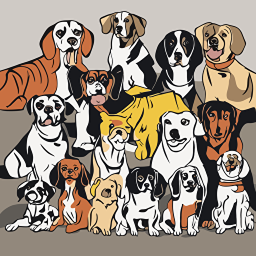 a group of dogs