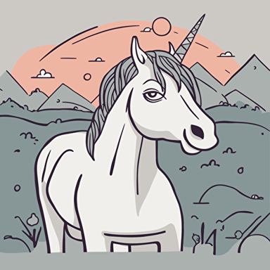 a portrait of a unicorn